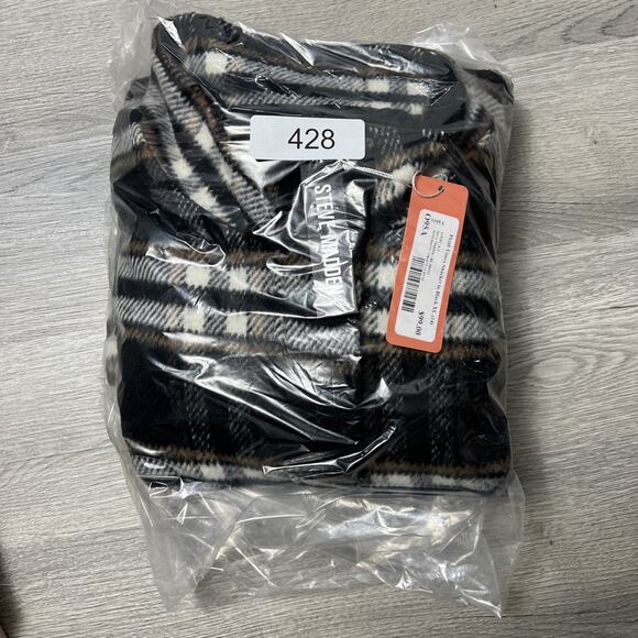 Steve Madden Plaid Times Black Multi Plaid Coat/Shacket Size XL - Picture 10 of 10